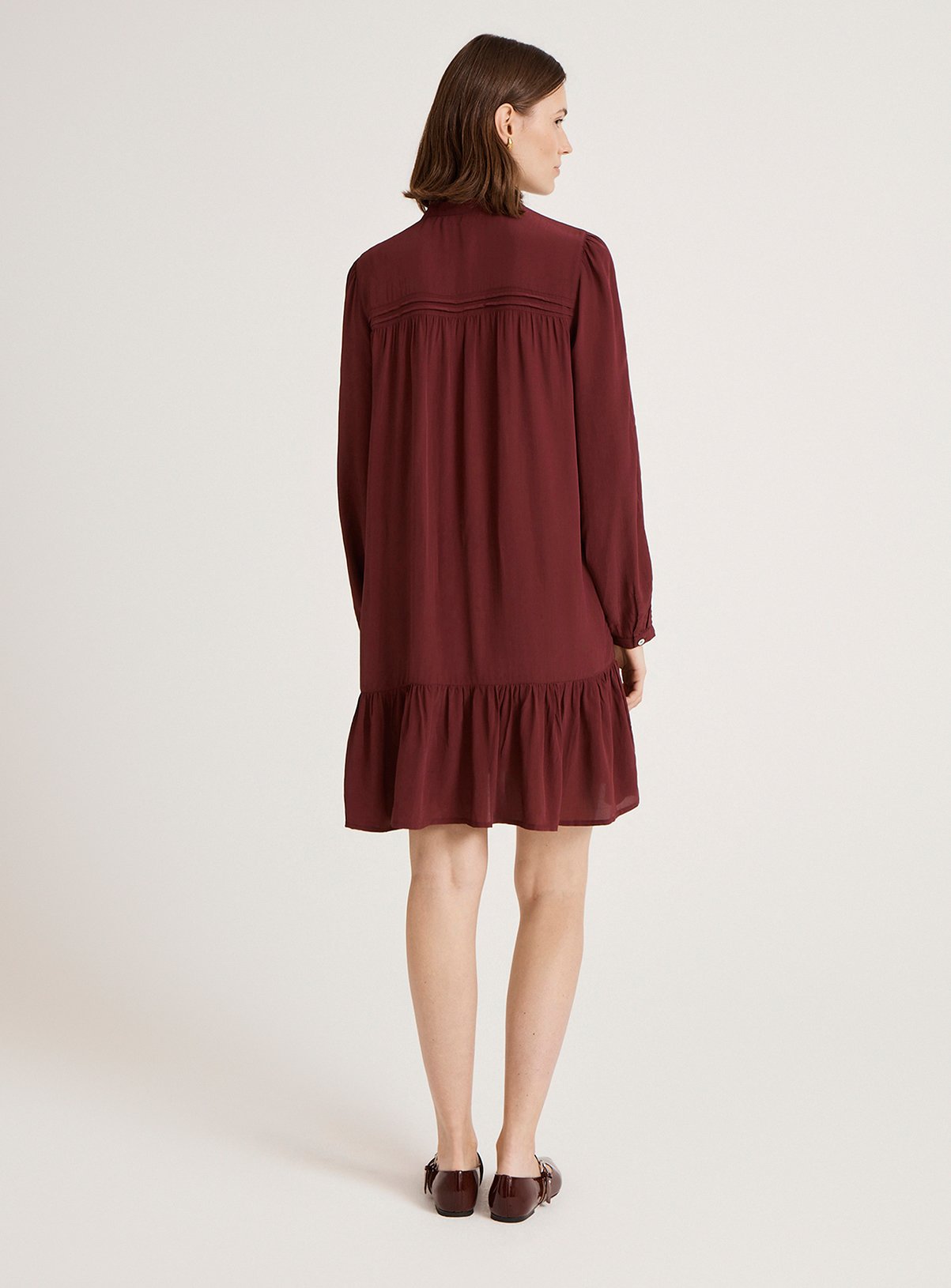 FINERY Beccy Dress Burgundy 16 - Image 5 thumbnail